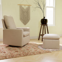 M20987PBEW,Cali Pillowback Swivel Glider in Performance Beach Eco-Weave