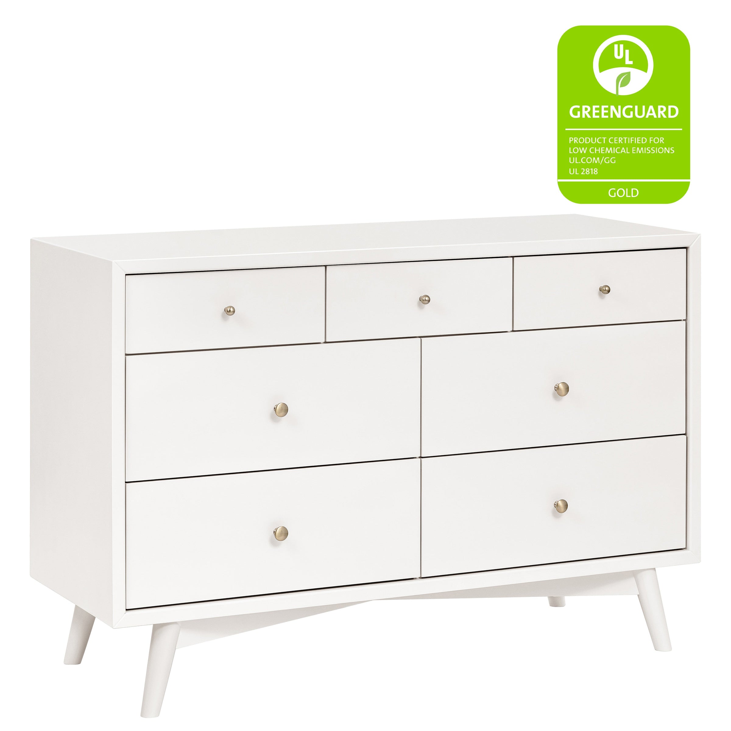 M15916RW,Palma 7-Drawer Double Dresser  Assembled in Warm White