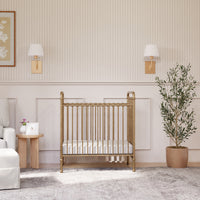 M15598VG,Abigail 3-in-1 Convertible Mini Crib in Vintage Gold