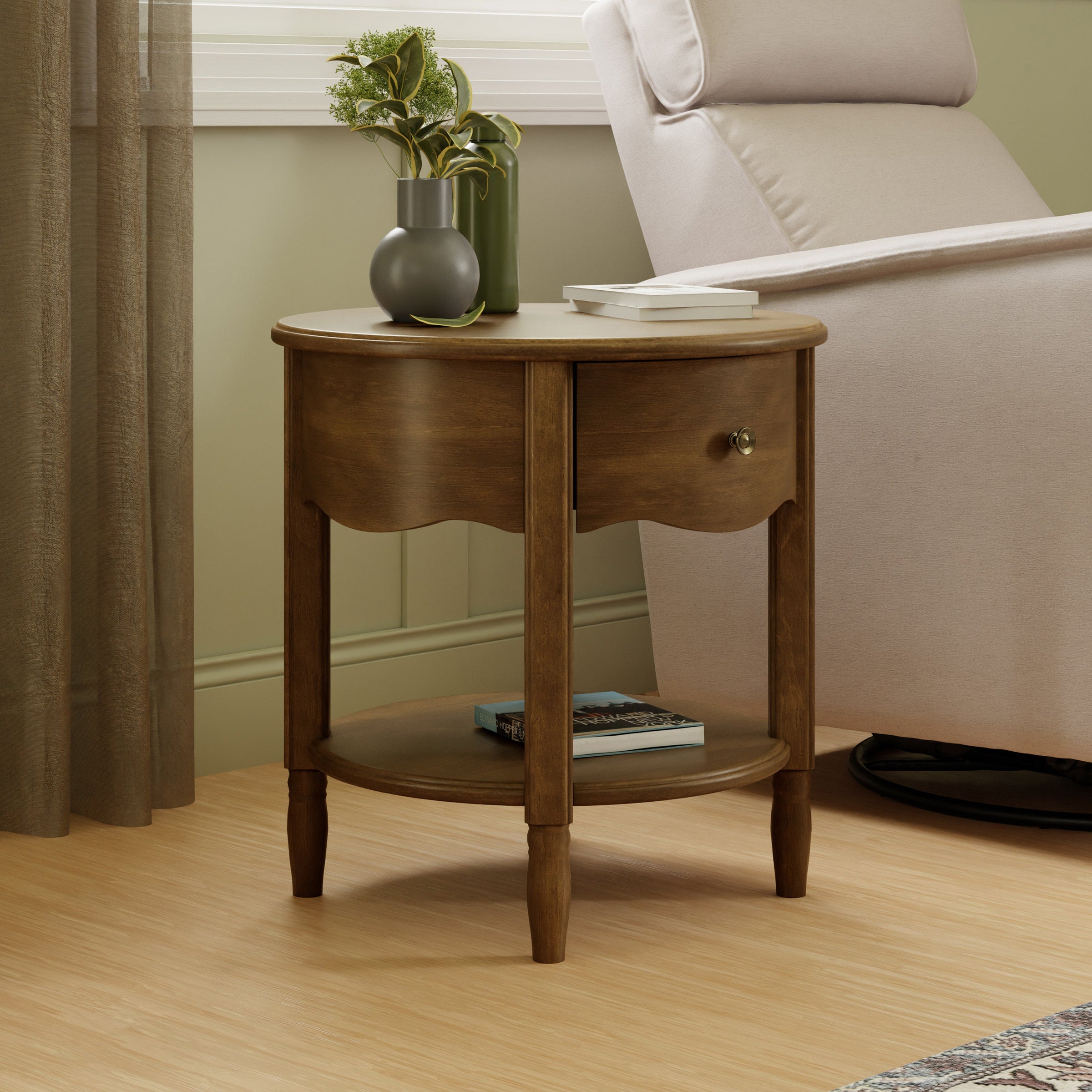 M7160NL,Liberty Assembled Nightstand in Natural Walnut