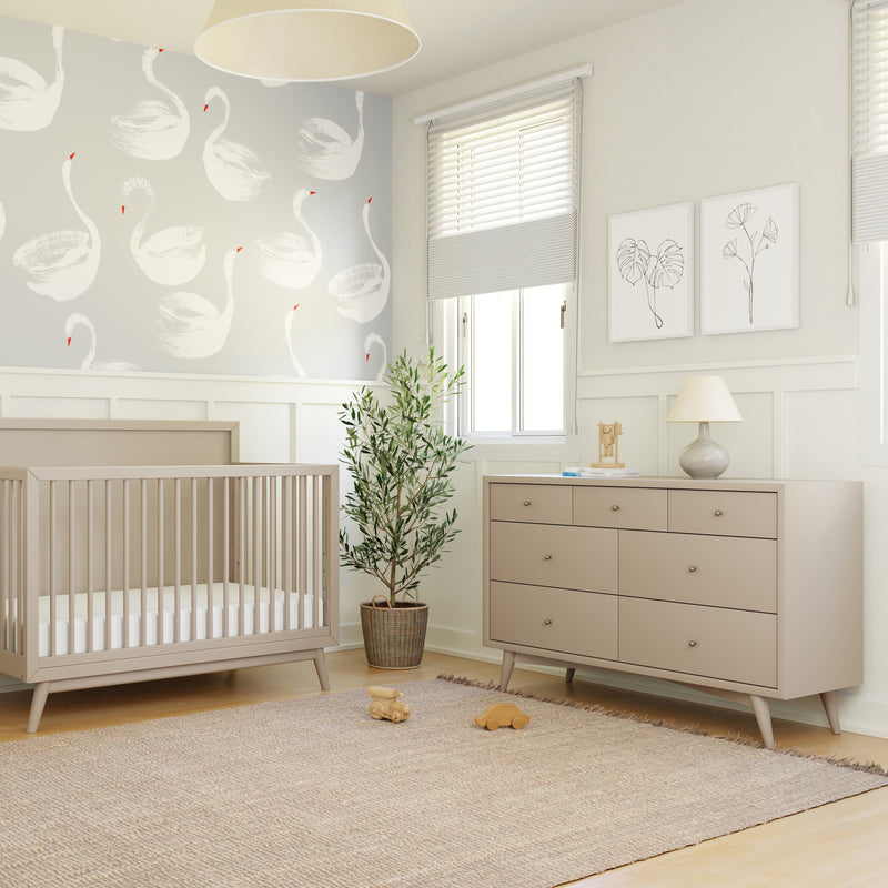 M15916TPE,Palma 7-Drawer Double Dresser  Assembled in Taupe