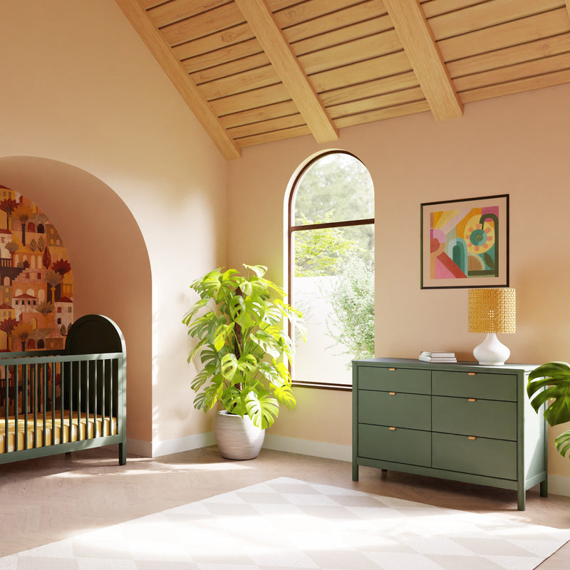 M25616FRGR,Bondi 6-Drawer Assembled Dresser in Forest Green