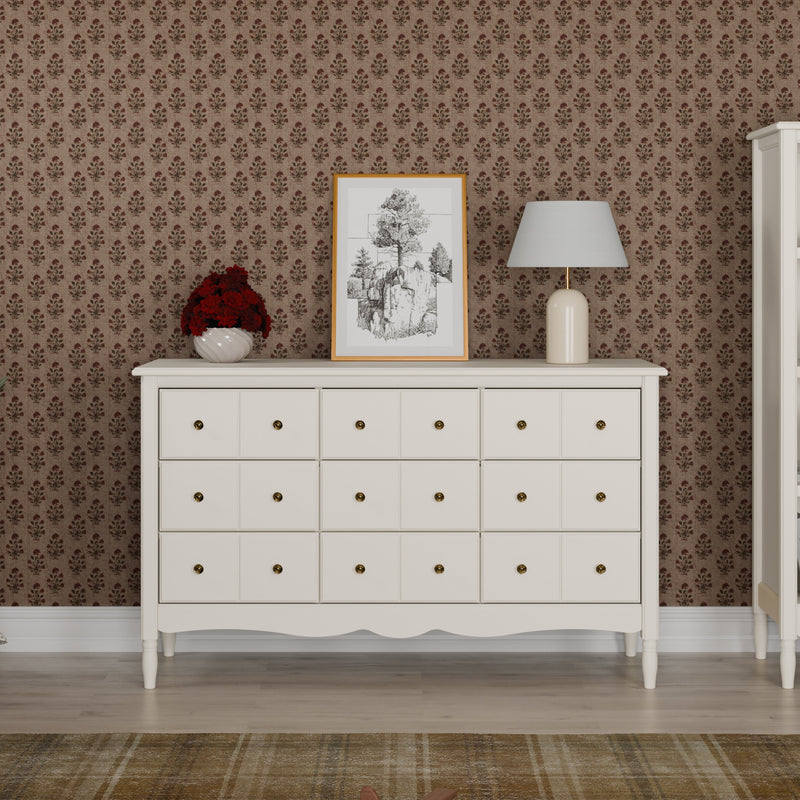 M7128RW,Liberty 9-Drawer Assembled Dresser in Warm White