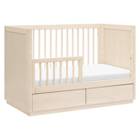 M21601NX,Bento 3-in-1 Convertible Storage Crib w/Toddler Bed Conversion Kit in Washed Natural
