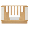 M26201HYWB,Bondi Boucle 4-in-1 Convertible Crib w/ Toddler Bed Kit in Honey with Ivory Boucle
