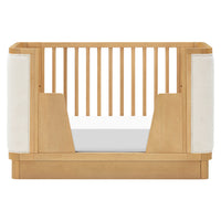 M26201HYWB,Bondi Boucle 4-in-1 Convertible Crib w/ Toddler Bed Kit in Honey with Ivory Boucle
