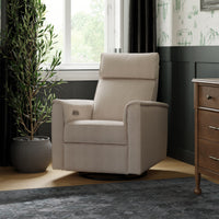 M17186PBEW,Willa Plus Power Glider Recliner w/ Power Headrest in Performance Beach Eco-Weave