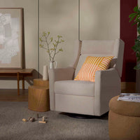 M11286PBEW,Kiwi Plus Power Glider Recliner w/ Power Headrest in Performance Beach Eco-Weave