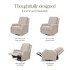 M22287EGS,Crewe Recliner and Swivel Glider in Earl Grey Shearling