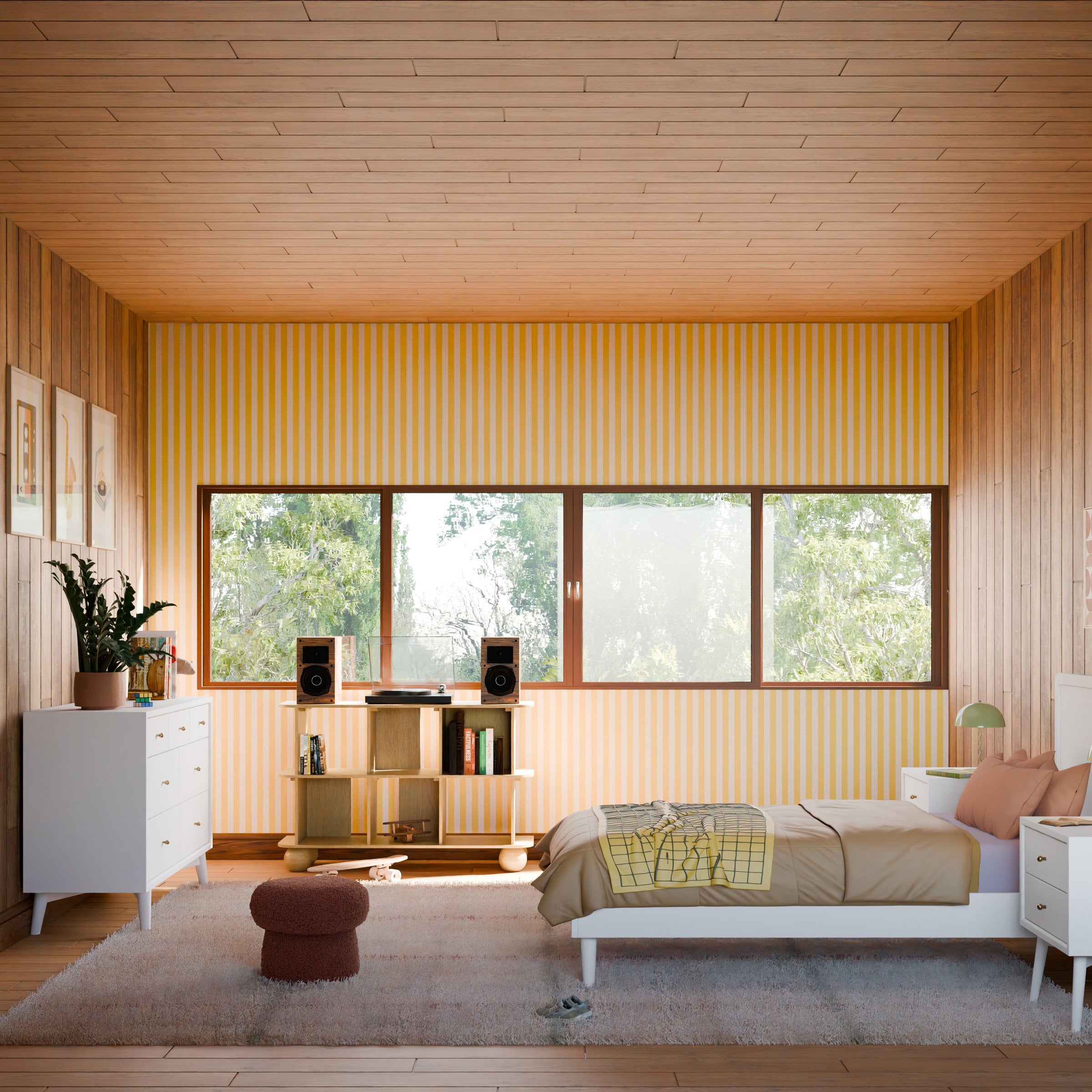 M31585RT,Mini Mushroom Pouf in Rouge Teddy Loop