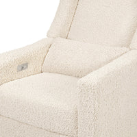 M11288ATLB,Kiwi Glider Recliner w/ Electronic Control and USB in Almond Teddy Loop w/ Light Wood Base