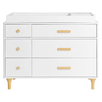 M9016WN,Lolly 6-Drawer Double Dresser  Assembled in White/Natural