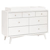 M15916RW,Palma 7-Drawer Double Dresser  Assembled in Warm White