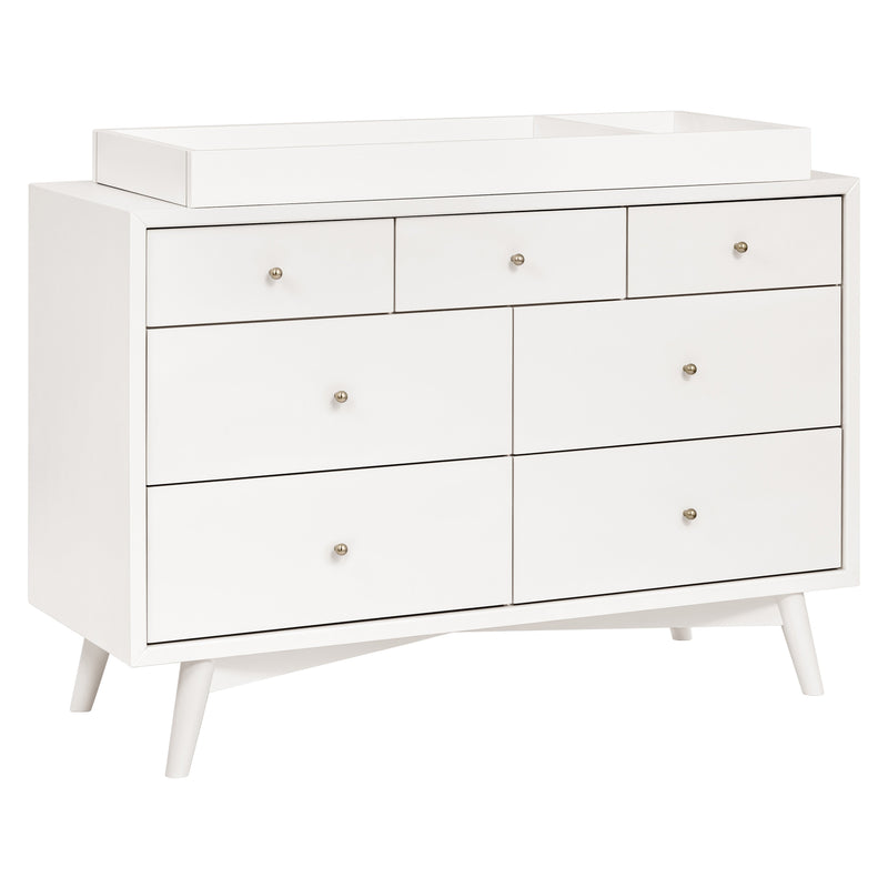 M15916RW,Palma 7-Drawer Double Dresser  Assembled in Warm White