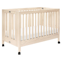 M6601NX,Maki Full-Size Folding Crib w/Toddler Bed Conversion Kit in Washed Natural