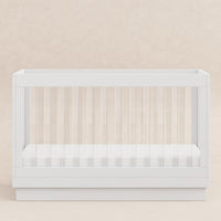 M8601KW,Harlow 3-in-1 Convertible Crib w/Toddler Bed Conversion Kit in White/Acrylic