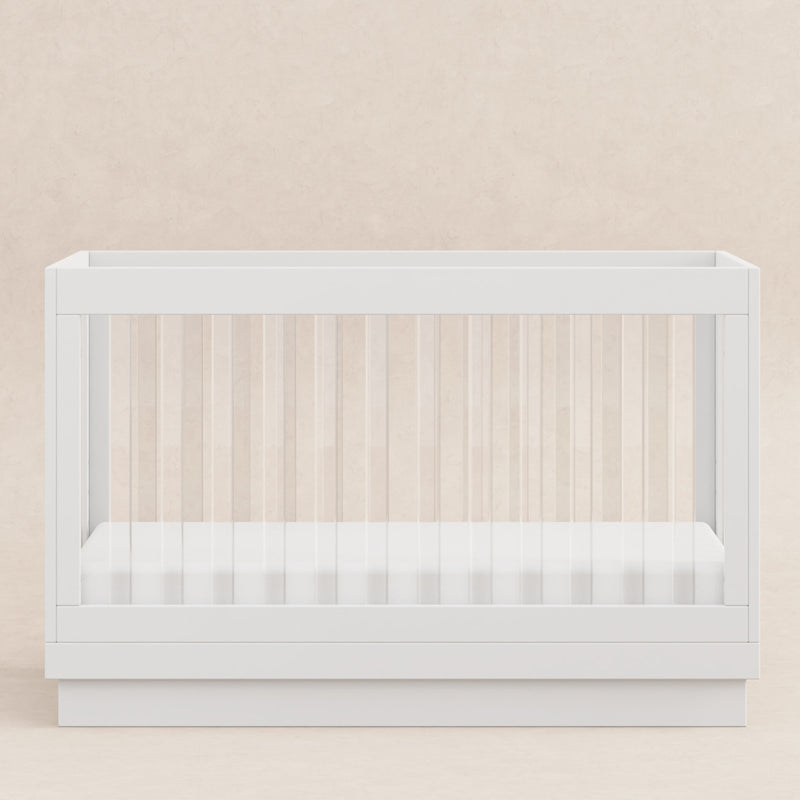 M8601KW,Harlow 3-in-1 Convertible Crib w/Toddler Bed Conversion Kit in White/Acrylic