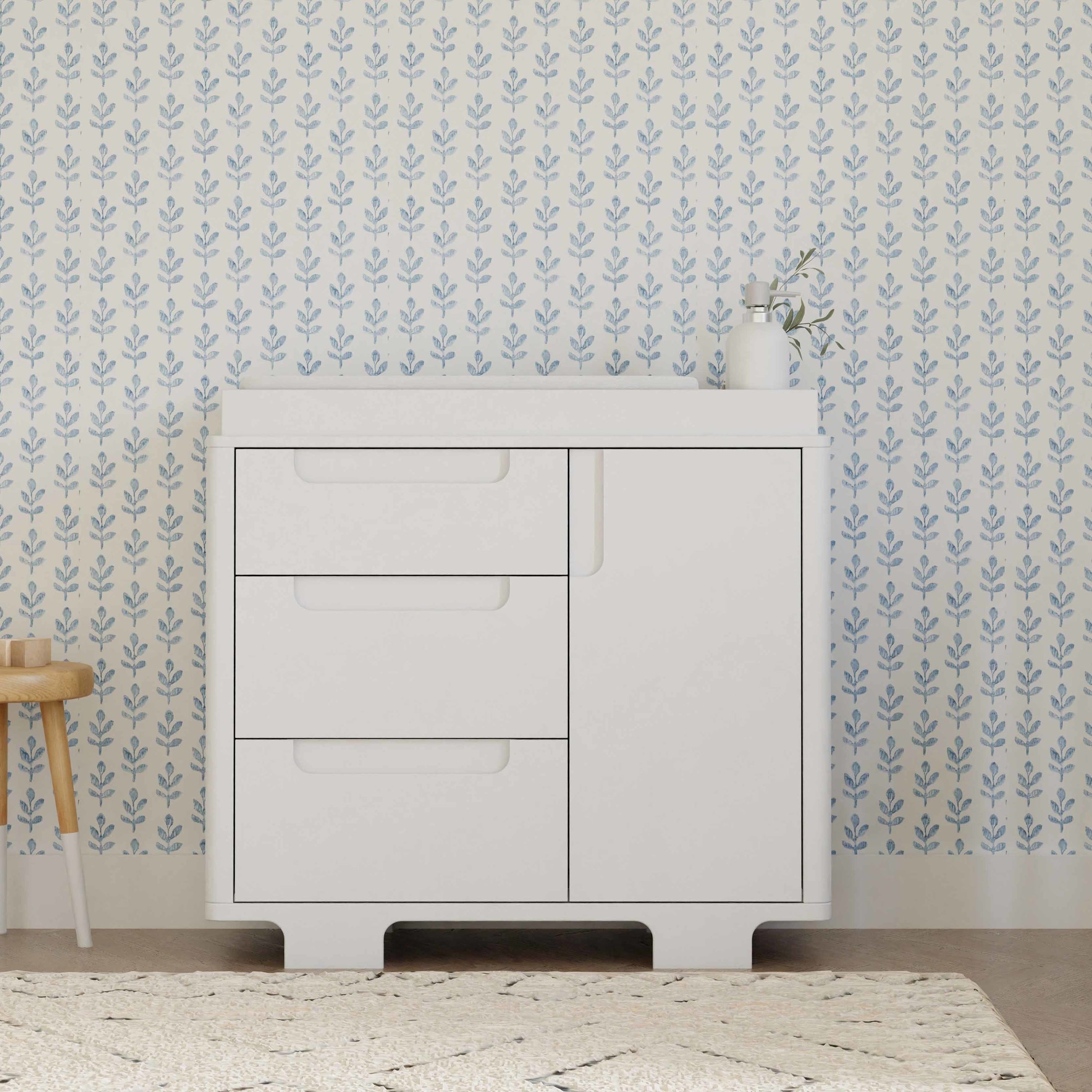 M23423W,Yuzu 3-Drawer Changer Dresser in White
