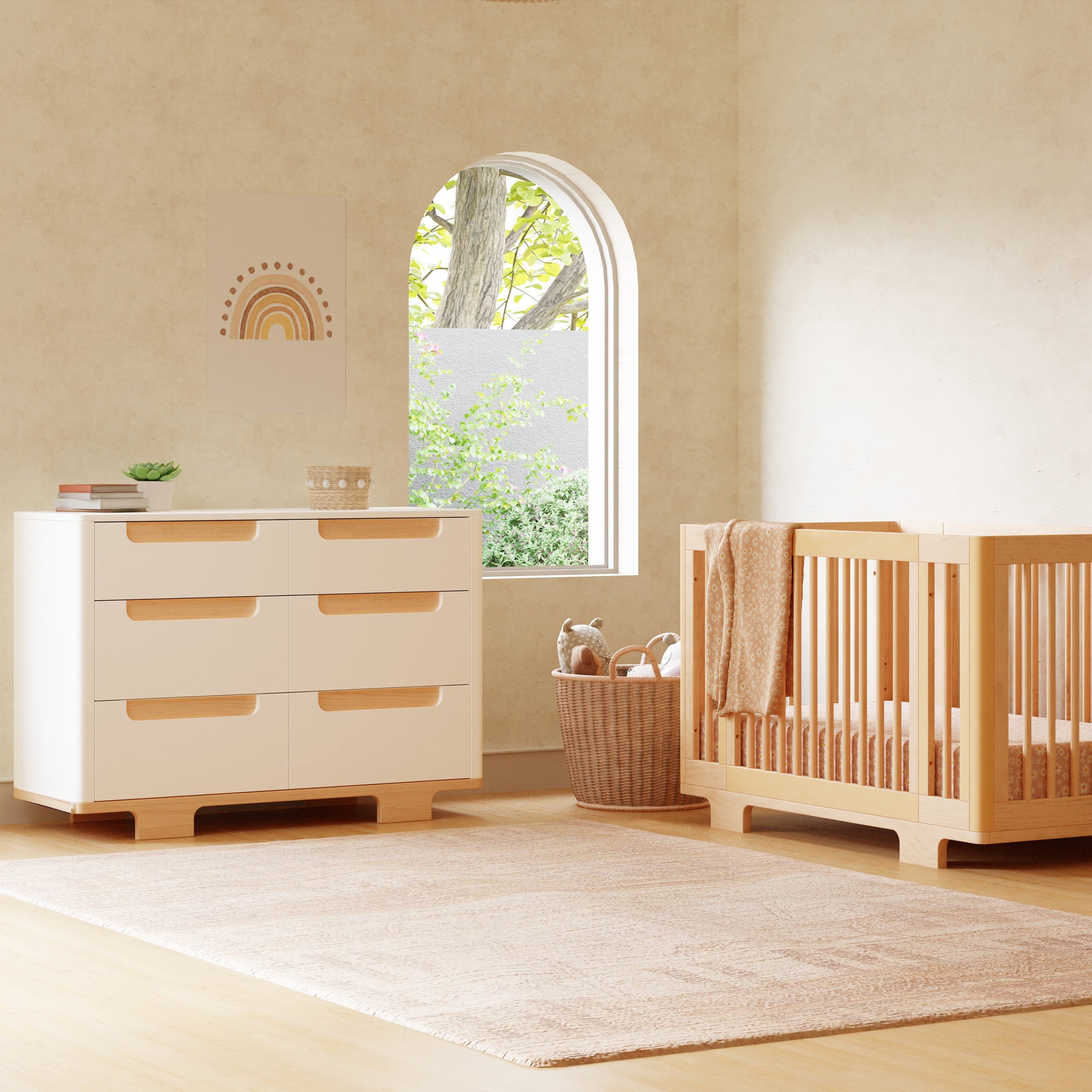M23401N,Yuzu 8-in-1 Convertible Crib w/All-Stages Conversion Kits in Natural