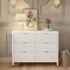 M26716RW,Brimsley Tambour 6-Drawer Assembled Dresser in Warm White