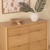 M25616HY,Bondi 6-Drawer Assembled Dresser in Honey
