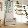 M20984PBEWLB,Cali Pillowback Chair and a Half Glider in Performance Beach Eco-Weave w/ Light Wood Base