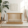 M26201HYWB,Bondi Boucle 4-in-1 Convertible Crib w/ Toddler Bed Kit in Honey with Ivory Boucle