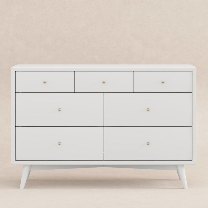 M15916W,Palma 7-Drawer Double Dresser  Assembled in White