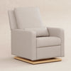M23085PBEWLB,Sigi Glider Recliner w/ Electronic Control and USB in Performance Beach Eco-Weave w/Light Wood Base