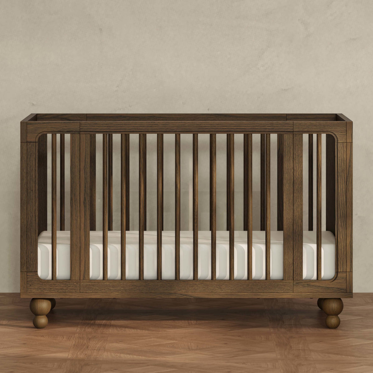 M33380TE,Nate Berkus x Babyletto Astre All-Stages Crib w/Bassinet & Toddler Bed Kits in Toffee