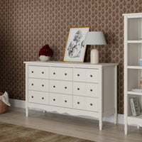 M7128RW,Liberty 9-Drawer Assembled Dresser in Warm White
