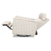 M17183TGH,Willa Deluxe Power Glider Recliner w/Heat&Massage in Tan Gingham