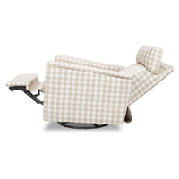 M17183TGH,Willa Deluxe Power Glider Recliner w/Heat&Massage in Tan Gingham