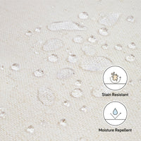 M22885PCMEWLB,Naka Storage Ottoman in Performance Cream Eco-Weave w/ Light wood base