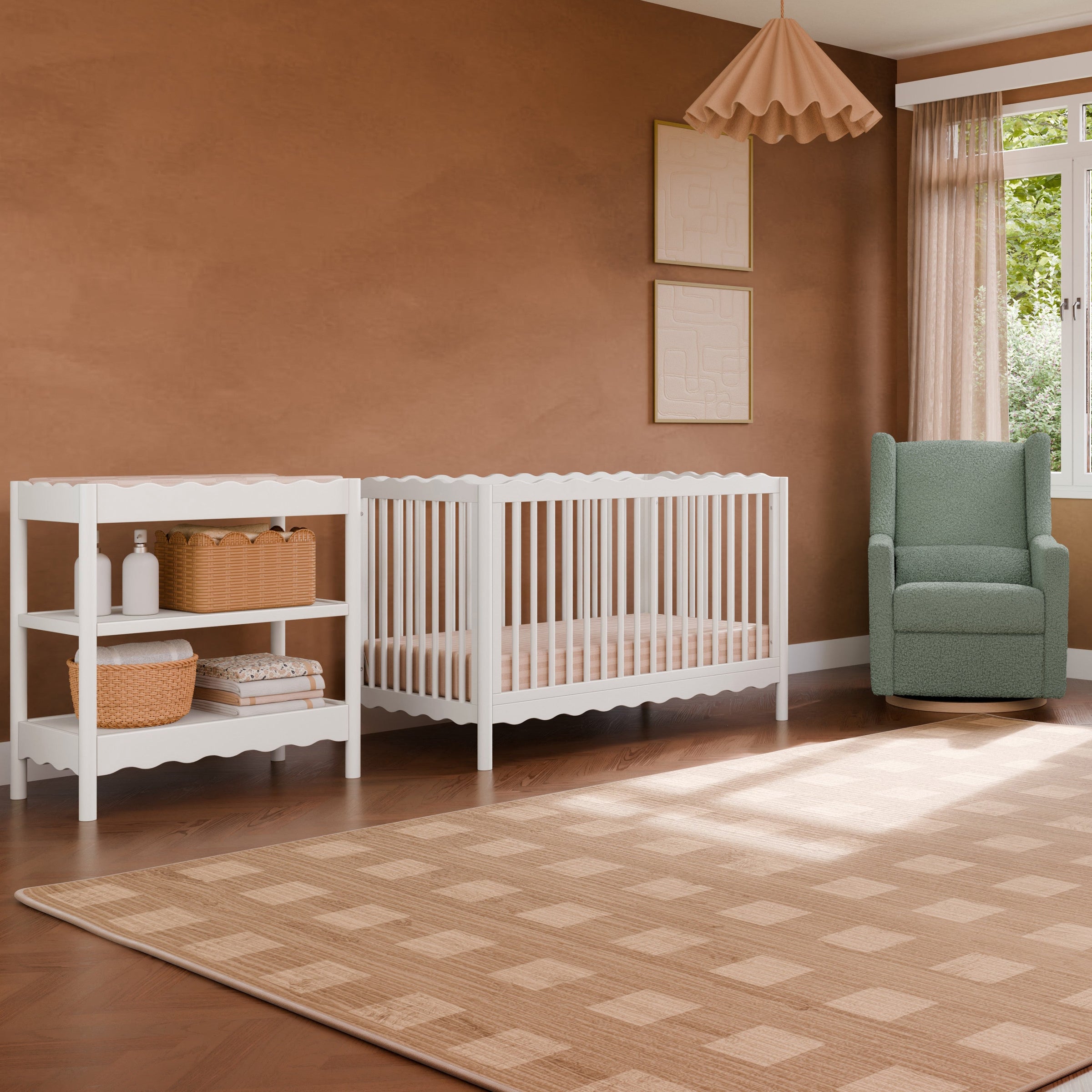 M27901W,Swell 4-in-1 Convertible Crib w/Toddler Conversion Kit in White