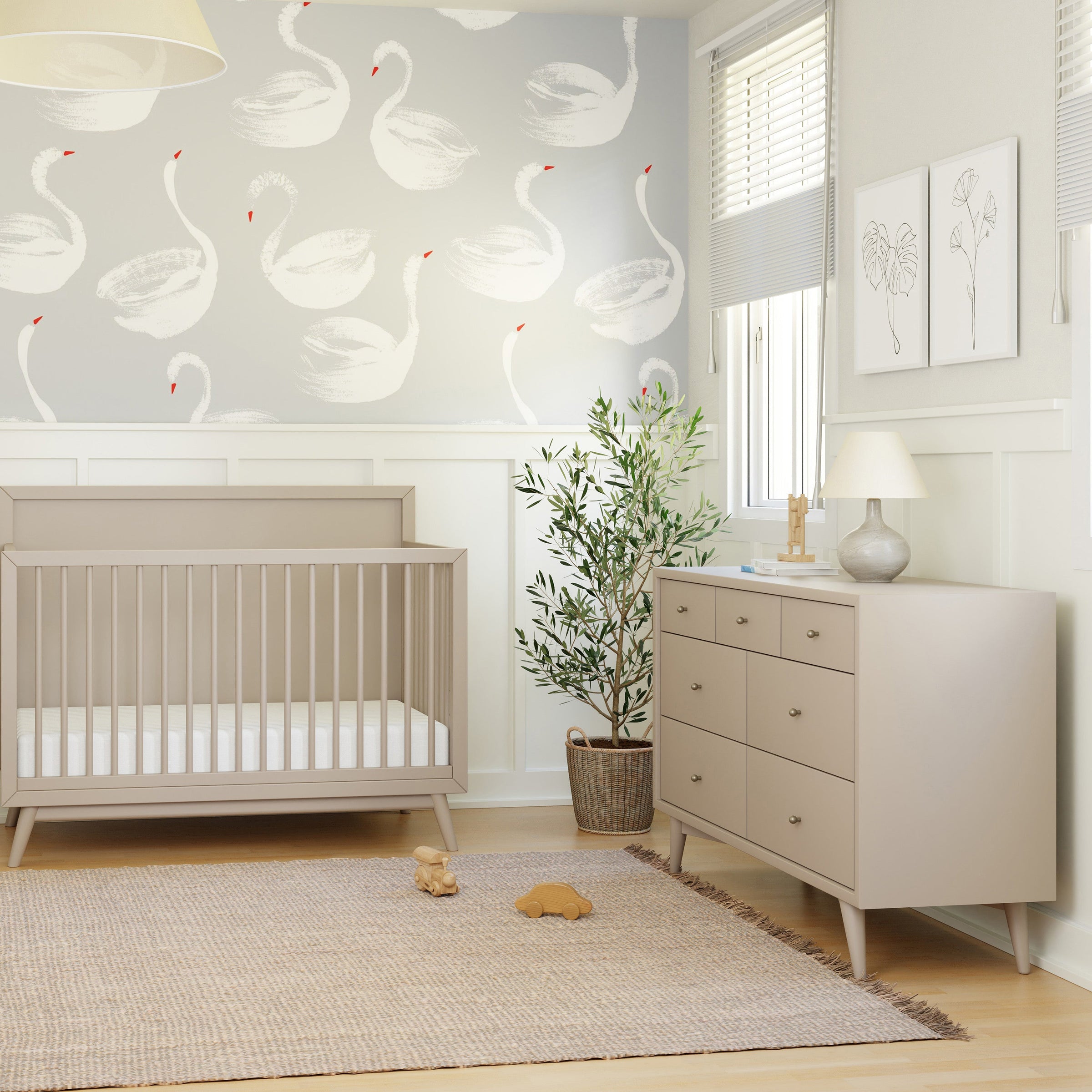 M15916TPE,Palma 7-Drawer Double Dresser  Assembled in Taupe