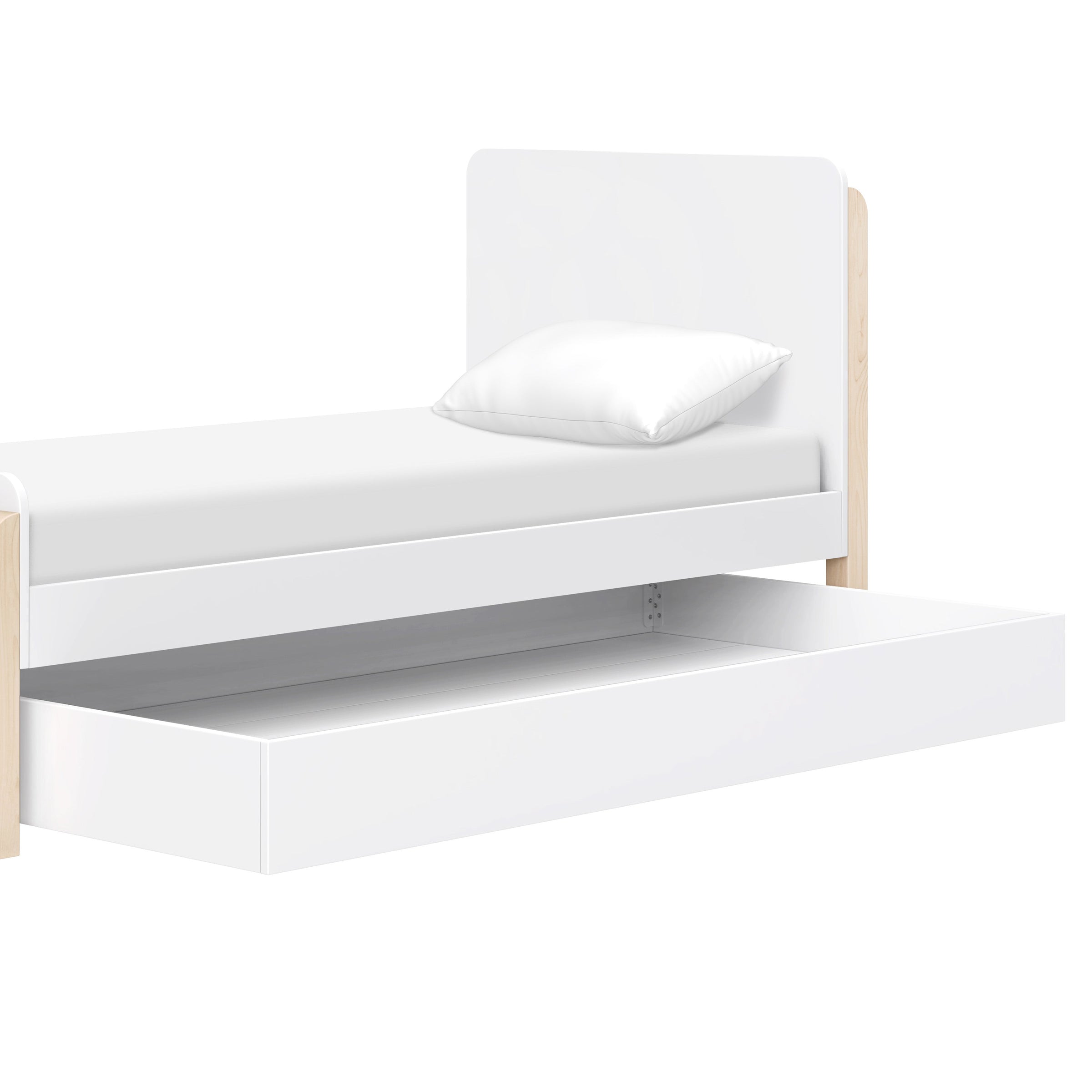 M18469WNX,TipToe Twin Bed in White and Washed Natural