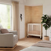M6698NX,Origami Mini Crib in Washed Natural