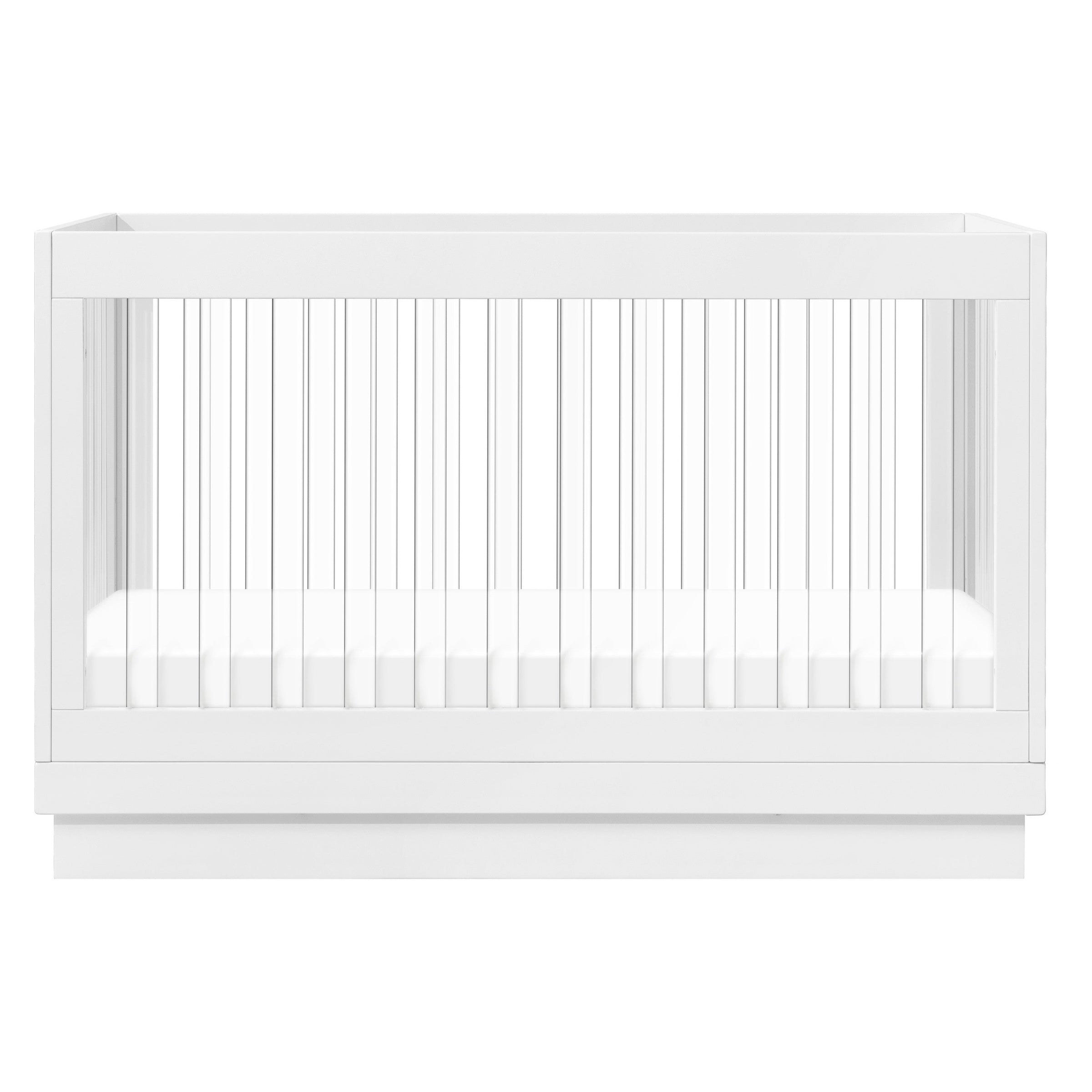 M8601KW,Harlow 3-in-1 Convertible Crib w/Toddler Bed Conversion Kit in White/Acrylic