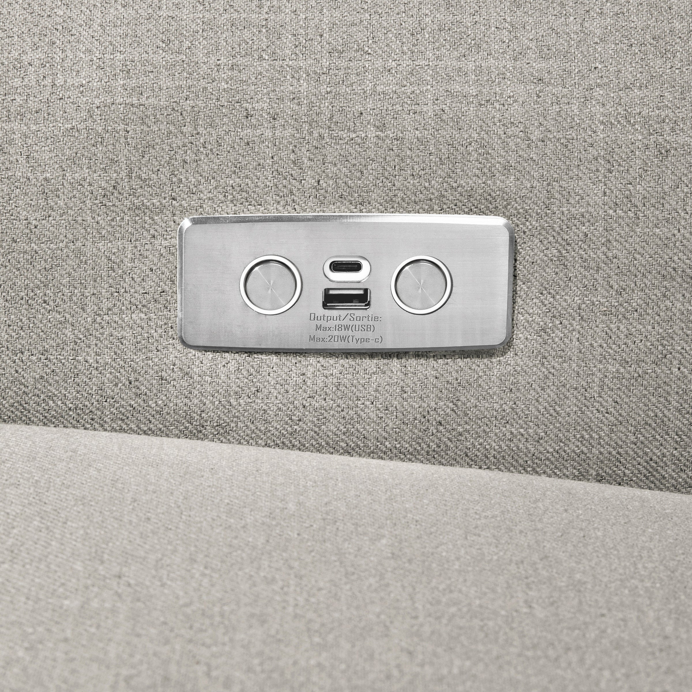 B17787PGET,Monroe Pillowback Power Recliner in Performance Grey Eco-Twill