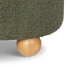 M30985POBHF,Tuffet Storage Ottoman in Performance Olive Boucle w/Honey Ball Feet