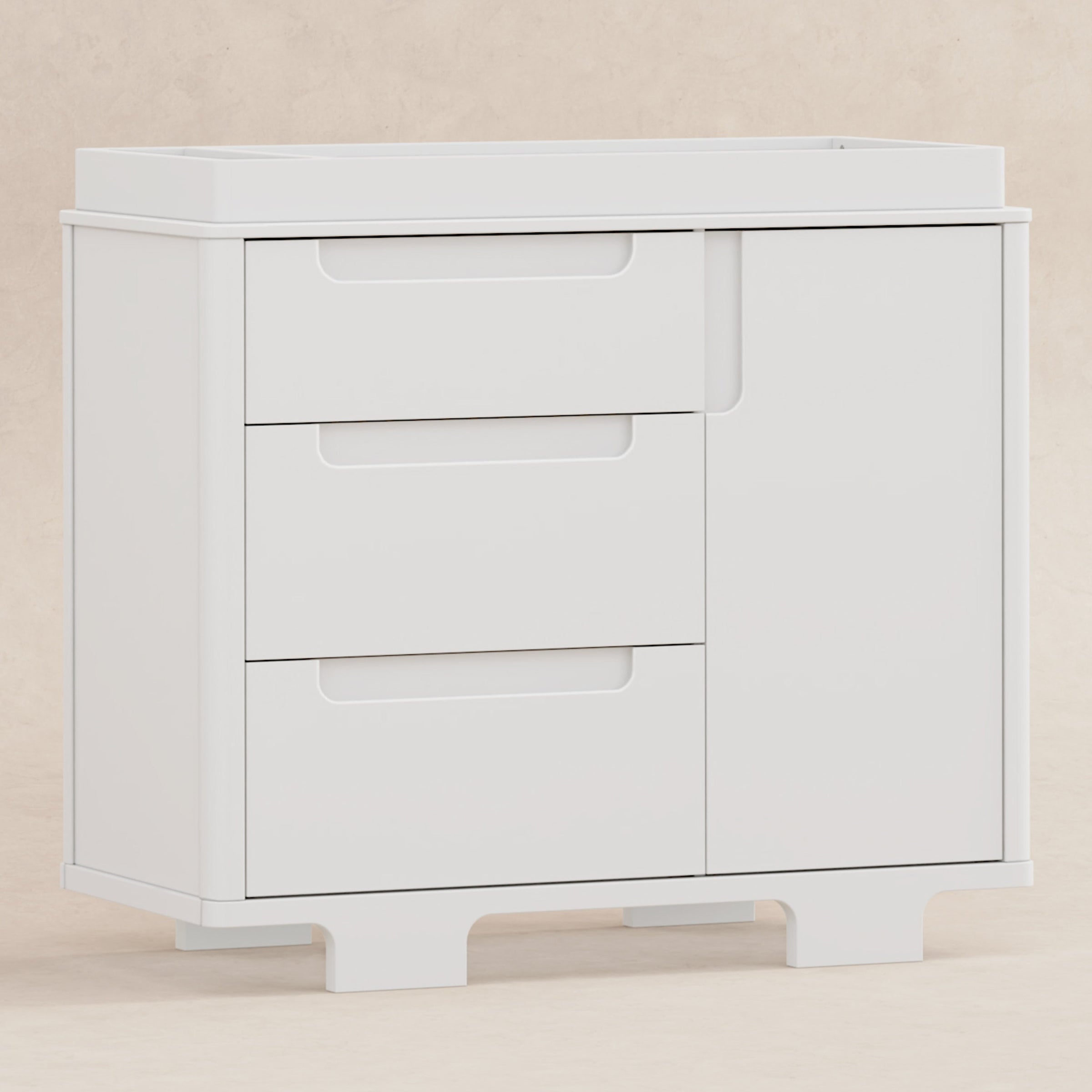 M23423W,Yuzu 3-Drawer Changer Dresser in White