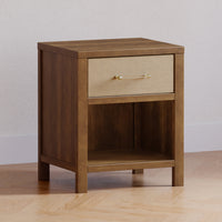 M24860NLPSEW,Eloise Nightstand  Assembled in Natural Walnut & Performance Sand Eco-Weave