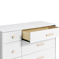 M901672NX,Lolly 6-Drawer Dresser Feet and Knob Set in Washed Natural