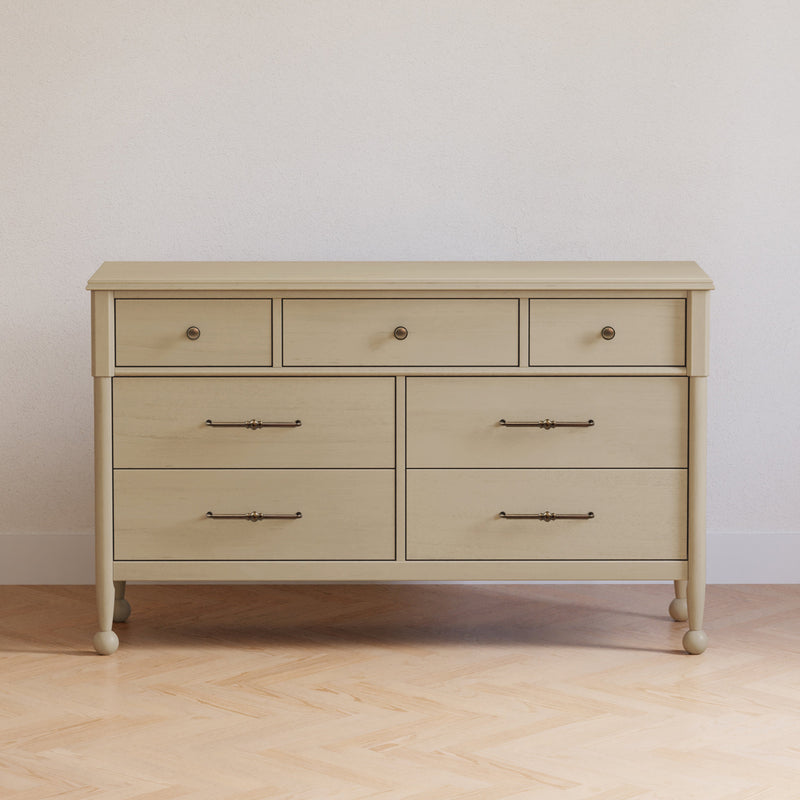 M31416WP,Alouette 7-Drawer Assembled Dresser in Washed Pine