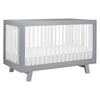 M4201GW,Hudson 3-in-1 Convertible Crib w/Toddler Bed Conversion Kit in Grey/White