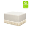 M21785WBIF,Crawford Gliding Ottoman in Ivory Boucle with Ivory Tassel Fringe