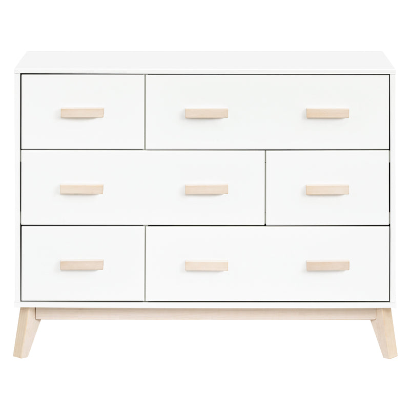 M5826WNX,Scoot 6-Drawer Dresser in White/Washed Natural