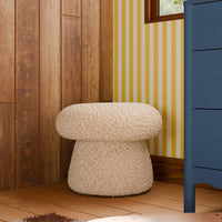 M31685CSG,Mushroom Pouf in Chai Shearling