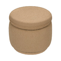 M22985SAB,Enoki Storage Ottoman in Sand Boucle